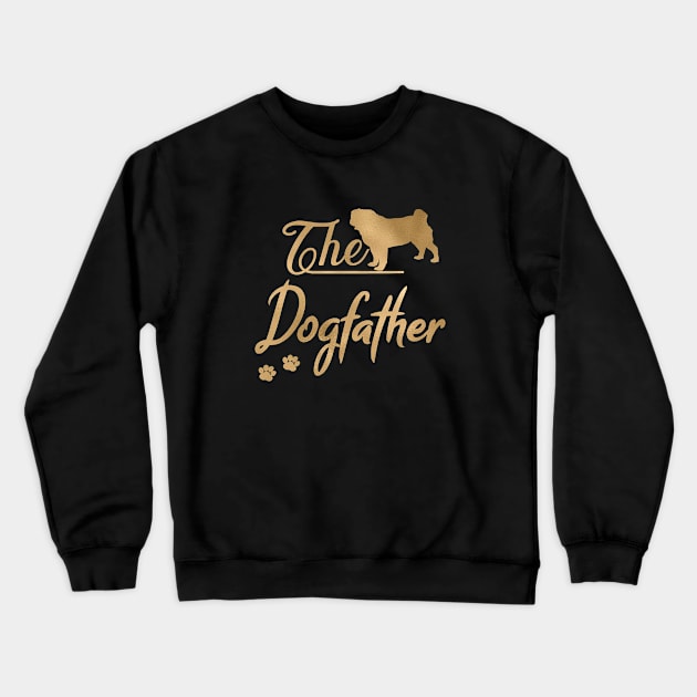 The Pug Dogfather Crewneck Sweatshirt by JollyMarten